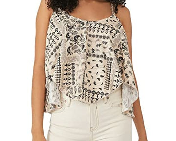 Free People Hey Girl Tank Top, Tea Combo, X-Small XS