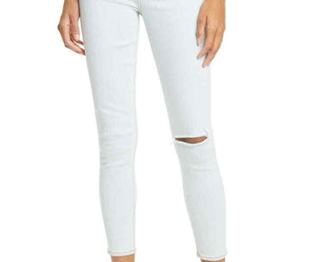 RAG & BONE Nina Ripped High Waist Ankle Skinny Jeans Light Blue Size 31 $195