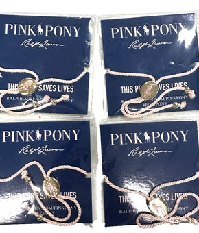Polo Ralph Lauren Light Pink Pony Bracelet Cancer Awareness 4-PACKS