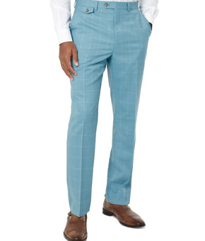 Tayion Collection Men's Classic-Fit Wool Blend Pants Blue Size 38x30 MSRP $175