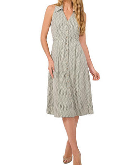 CeCe Womens Knee-Length Printed Shirtdress Green Size 8 MSRP $119