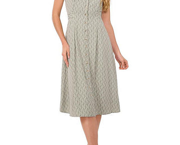 CeCe Womens Knee-Length Printed Shirtdress Green Size 8 MSRP $119