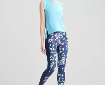 JOSIE NATORI High-Low Tank Top Blue Women Size XS MSRP $42