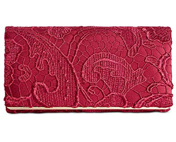 Giani Bernini Red Wine Lace Clutch