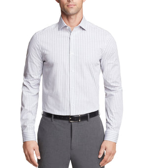 Calvin Klein Men Regular fit Dress Shirt XL 17.5 in 34-35 Grey Plaid
