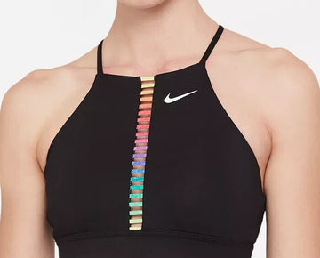 NIKE Womens Dri-FIT Indy Rainbow Ladder Sports Bra Size XS MSRP $40