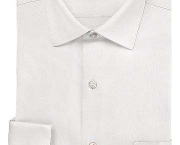 Van Heusen Dress Shirt Mens 15-15.5 34/35 White Stain Shield Regular Fit Stretch