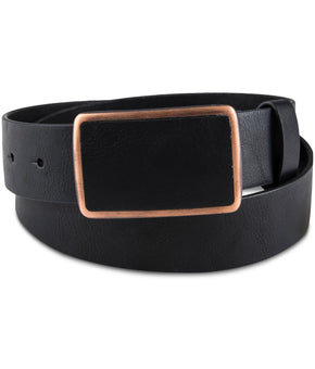 Sun + Stone Mens Faux Leather Buckle Casual Belt Size S MSRP $43