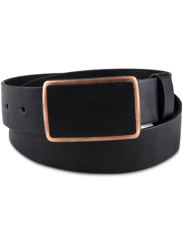 Sun + Stone Mens Faux Leather Buckle Casual Belt Size S MSRP $43