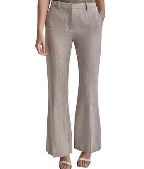 DKNY Womens High-Rise Slim-Fit PANTS Boo LIGHT Fatigw BROWN Size 14 MSRP $99