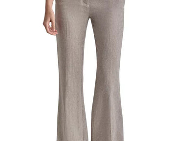DKNY Womens High-Rise Slim-Fit PANTS Boo LIGHT Fatigw BROWN Size 14 MSRP $99