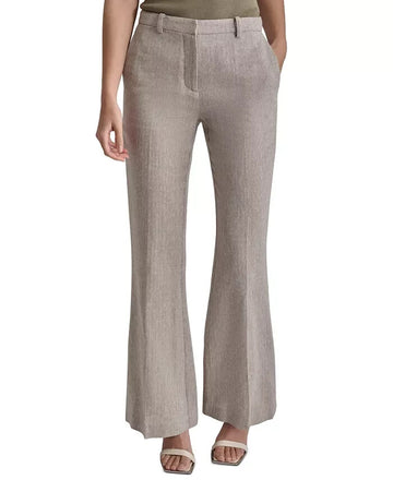 DKNY Womens High-Rise Slim-Fit PANTS Boo LIGHT Fatigw BROWN Size 14 MSRP $99