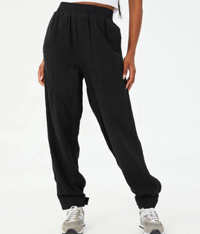 Cotton On Body Pants Womens Size M Black Woven Dance Jogger Athletic Gym $50