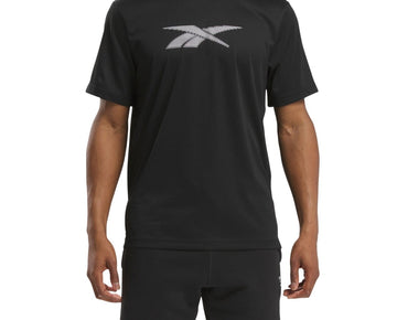 Reebok Mens Regular fit Short Sleeve T-Shirt Shirt Size XL Black Solid