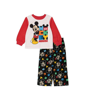 Mickey Mouse Baby Boys Pajama Set, 2 Pieces Black Red Size 12M