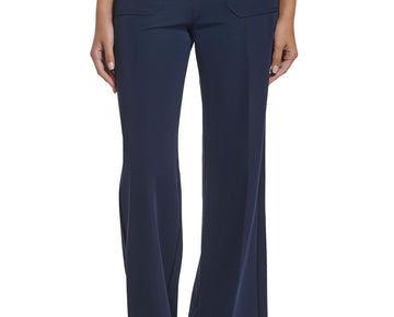 Tommy Hilfiger Womens Button Sailr Wide Leg Pants Blue Size 6