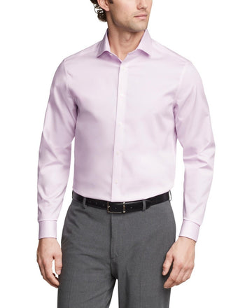 Calvin Klein Steel Plus Modern Pin Cord Dress Shirt Pink Size 15.5x32/33 MSRP$85