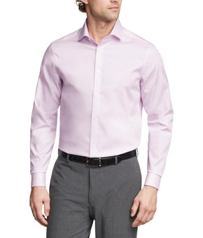Calvin Klein Steel Plus Modern Pin Cord Dress Shirt Pink Size 18x34/35 MSRP $85