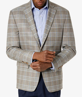 LAUREN RALPH LAUREN Men's UltraFlex Plaid Blazer Brown Size 42L MSRP $295