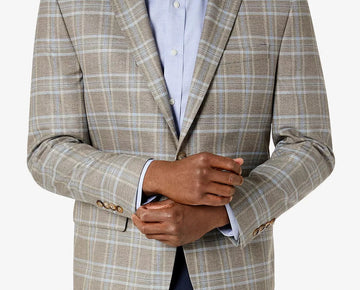 LAUREN RALPH LAUREN Men's UltraFlex Plaid Blazer Brown Size 42L MSRP $295