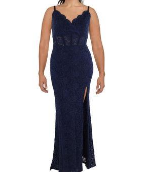 City Studio Womens Plus Lace Glitter Bodycon Dress Black Size 18W