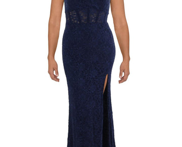 City Studio Womens Plus Lace Glitter Bodycon Dress Black Size 18W