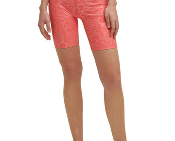 Calvin Klein Performance Printed Bike Shorts Pink Size S MSRP $40