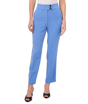 CeCe Women Wear to Work Cropped Pants with Wide Waistband BLUE Size 12 MSRP $79