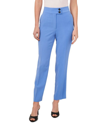 CeCe Women Wear to Work Cropped Pants with Wide Waistband BLUE Size 12 MSRP $79