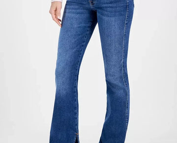 7 For All Mankind Womens Kimmie High-Rise Bootc Fawn Blue Size 25 MSRP $168