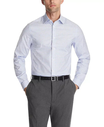 Michael Kors Mens Regular Fit Dress Shirt Blue 18 X 34/35 MSRP $90