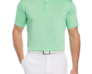 PGA TOUR Men's Feeder Stripe Performance Golf Polo Shirt Green Size XL MSRP $62