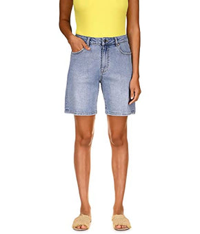 Sanctuary Women's Boy Cut Denim Bermuda Shorts Archive Wash Size 30 Blue