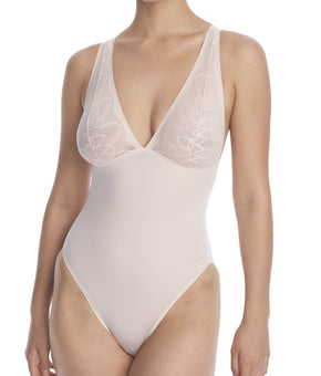 DKNY Womens Lace Comfort Bodysuit Style-DK7089 Pink Size S