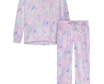 SLEEP ON IT Big Girls Pajama Set, 2 Piece Pink Size S (7/8) MSRP $44