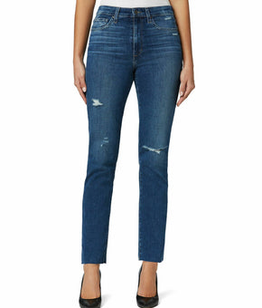 Joe's Jeans High-Rise Straight-Leg Ankle Jeans-Size 25 Blue MSRP $188
