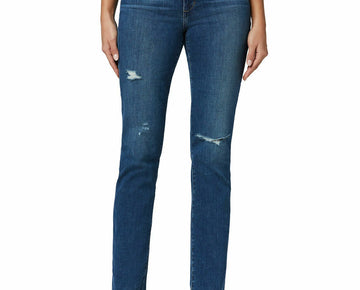 Joe's Jeans High-Rise Straight-Leg Ankle Jeans-Size 25 Blue MSRP $188