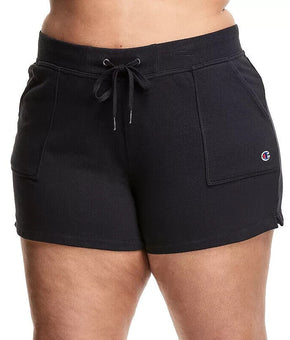 Champion Woment's Plus Size 1X Campus Solid Shorts Black