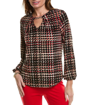 Anne Klein womens Chain Neck Top, Size XL MSRP $69