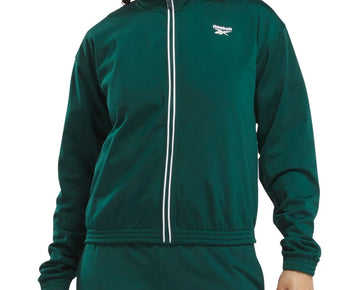 Reebok Women's Logo Tricot Long-Sleeve Track Jacket Green Size XL MSRP$ 55