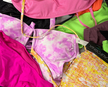 Women's Swimwear Wholesale Lot, CYN AND LUCCA, BAR III, SALT + COVE, 21 items, Shelf Pulls, MSRP $564