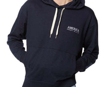 PERRY ELLIS Men's Oversized Heavy Weight Hoodie Blue Navy Size L MSRP $75