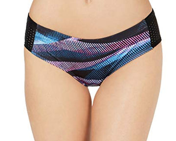 Nike Women's Line Up Printed Hipster Bikini Bottoms Size XL Laser Fuschia Pink Blue