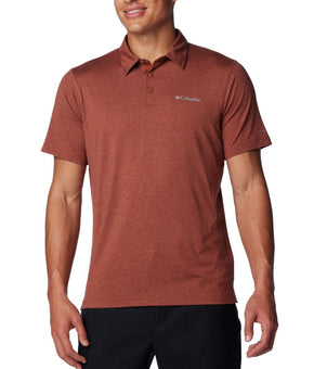 Columbia Men's Carter Short Sleeve Performance Crest Polo Brown Size XL MSRP $50