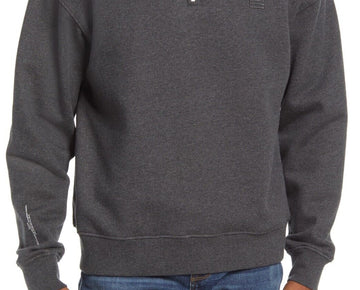 FRAME Men's The Essential Half-Zip Pullover gray Size M MSRP $238