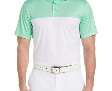 PGA TOUR Men's Airflux Colorblock Golf Polo Shirt Green Size S MSRP $62