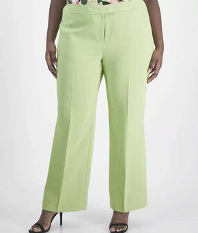 Anne Klein Women Pants Plus Size Extended- Jade Stone Green Size 24W MSRP $99