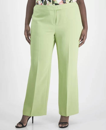 Anne Klein Women Pants Plus Size Extended- Jade Stone Green Size 24W MSRP $99