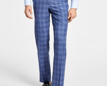 Lauren Ralph Lauren Men's Classic-Fit UltraFlex Stretch Pants Blue Plaid 38x30