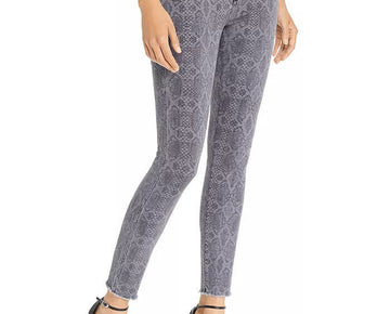 DL1961 Womens Farrow Ankle Jeans High Rise Animal Print Gray Size 32